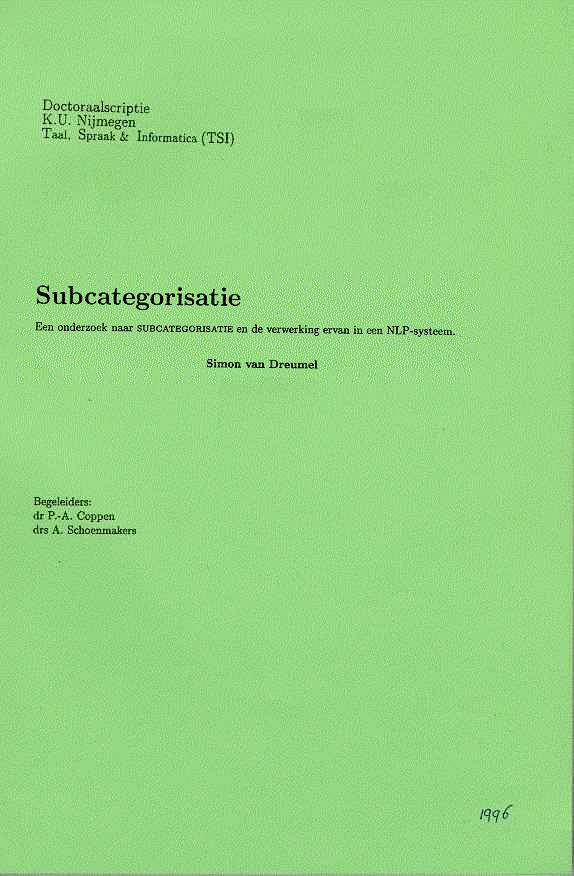 Voorblad van doctoraalscriptie